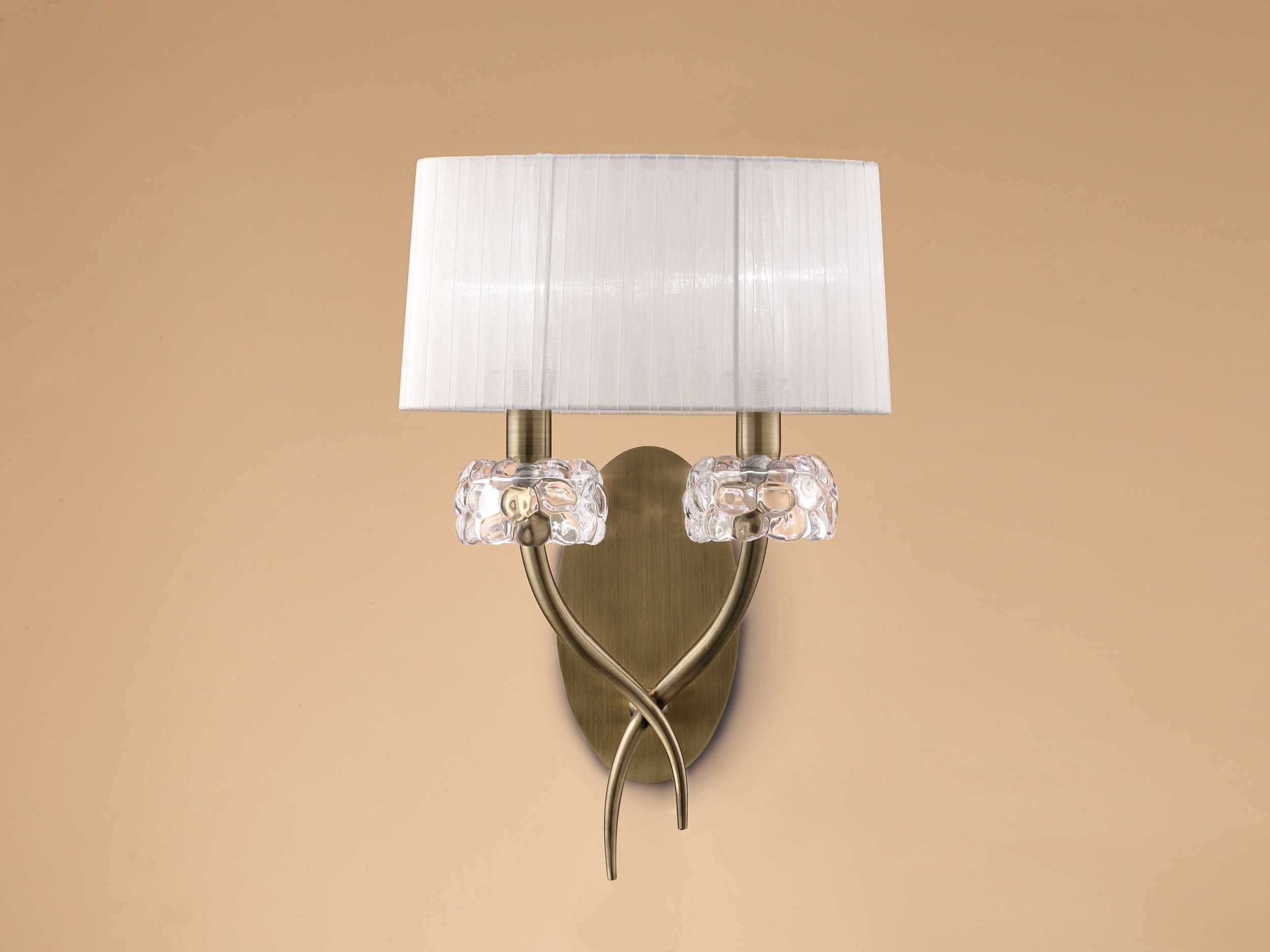 Mantra Loewe oldalfali lámpa 2x20 W fehér-sárgaréz 4734