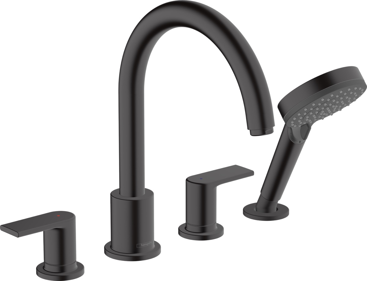 Hansgrohe Vernis Shape kád és zuhany csaptelep fürdőkád fölé fekete 71459670