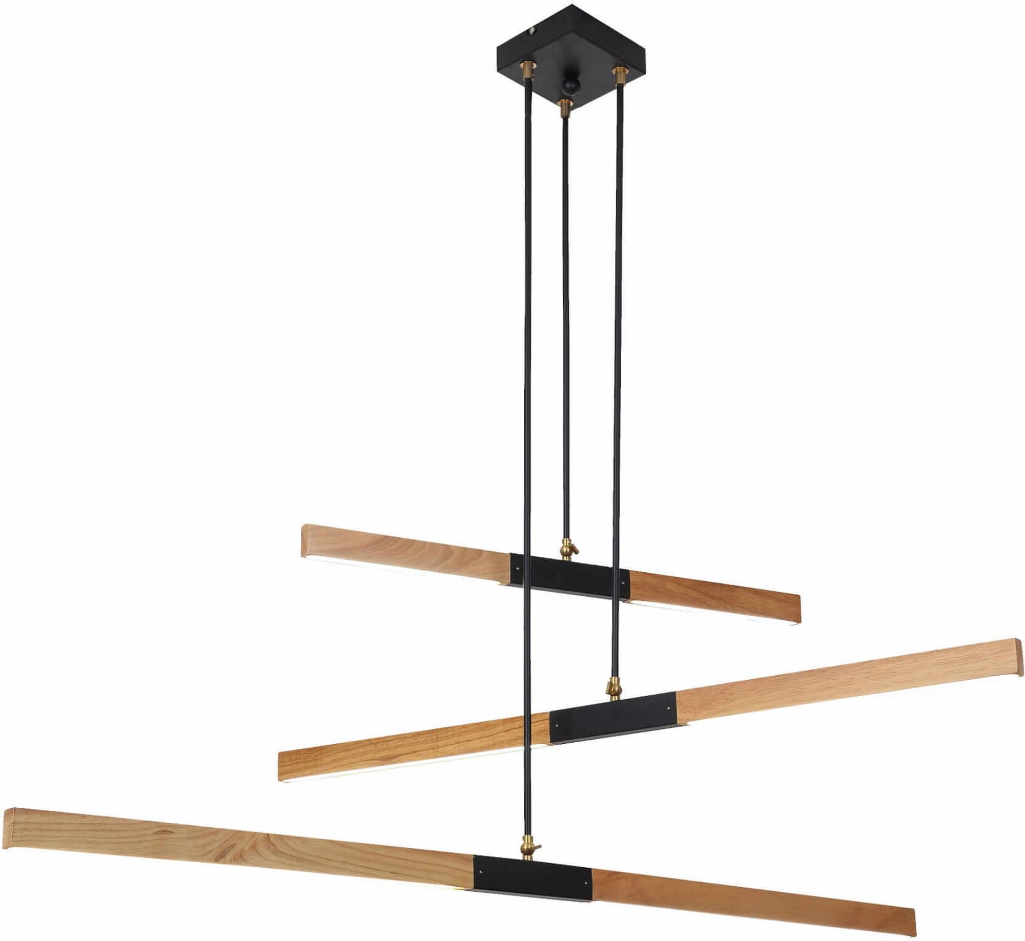 Light Prestige Lugano függőlámpa 3x48 W fekete-barna LP-2828/3P