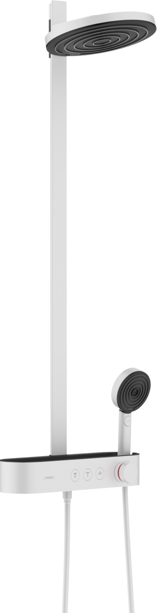 Hansgrohe Pulsify zuhany készlet fal termosztáttal trópusi zuhany opcióval fehér 24241700