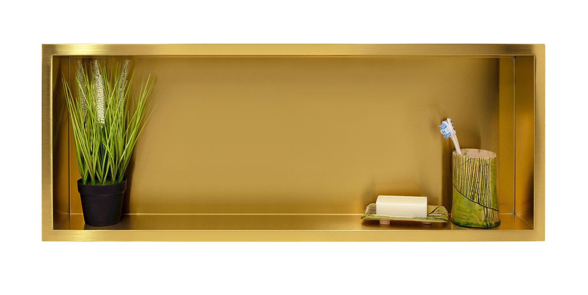 Balneo Wall-Box One Gold süllyesztett polc 90 cm arany OB-BR6