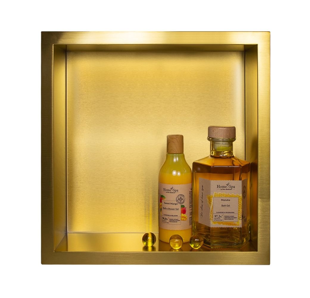Balneo Wall-Box One Gold süllyesztett polc 30 cm arany OB-BR2