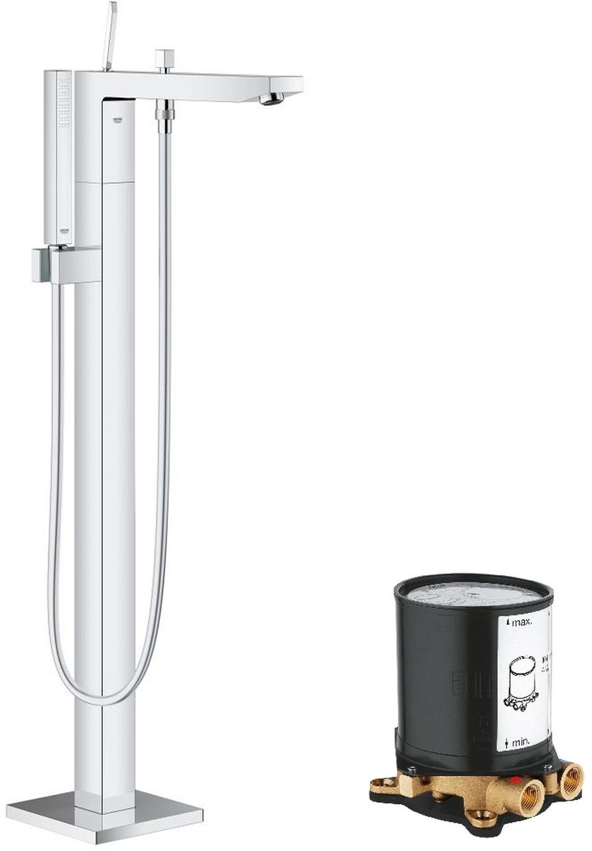 Készlet kád és zuhany csaptelep Grohe Eurocube 23667001, padlóra szerelhető elem Grohe (produkt bez serii) 45984001