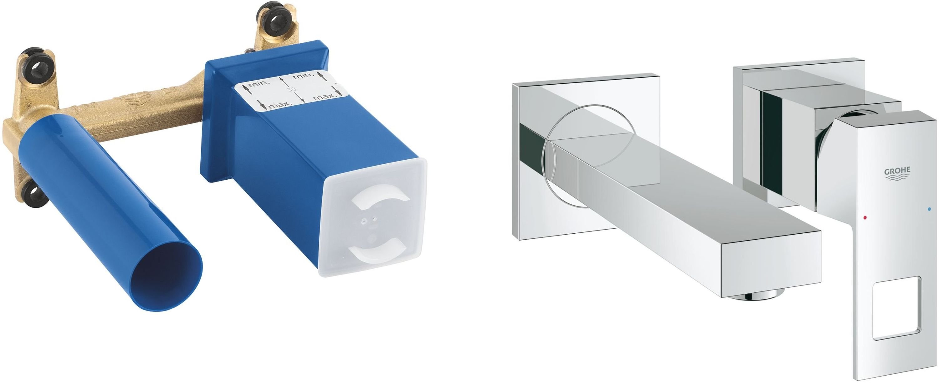 Készlet mosdócsaptelep Grohe Eurocube 19895000, falsík alatti elem Grohe 23200002