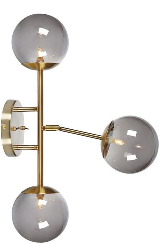 Markslöjd Trinity oldalfali lámpa 3x20 W sárgaréz-füst színű 108253