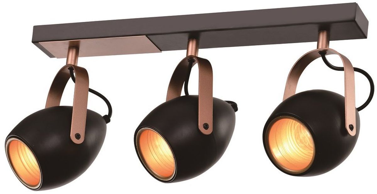 Candellux Anica mennyezeti lámpa 3x40 W fekete-réz 93-82589