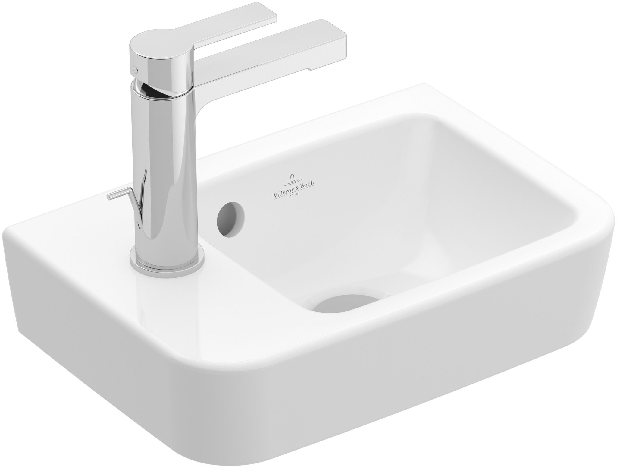 Villeroy & Boch O.Novo mosdótál 36x25 cm négyszögletes klasszikus fehér 43423601