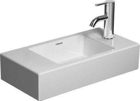 Duravit Vero Air mosdótál 50x25 cm négyszögletes beépíthető fehér 07245000081
