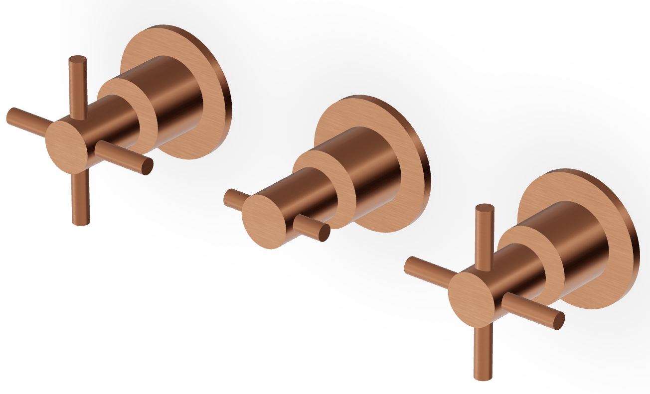 Zucchetti Helm mosdócsaptelep süllyesztett réz ZHM695.XP91