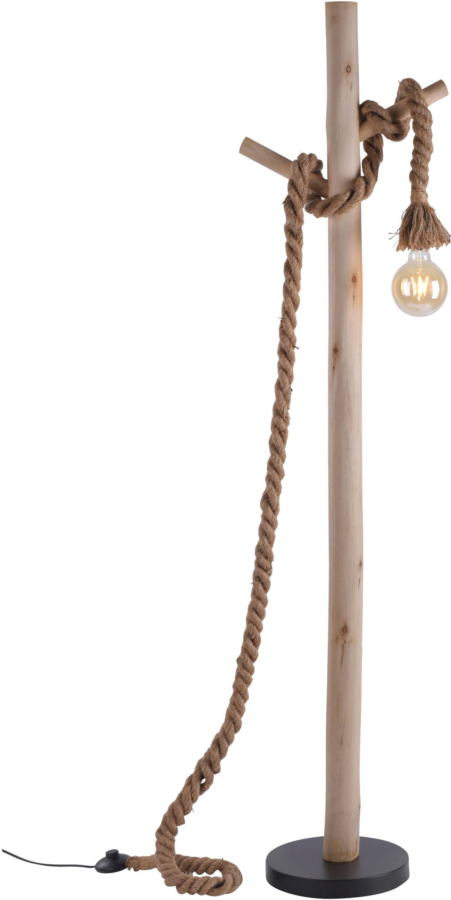 Just Light Rope állólámpa 1x40 W fekete-fa-barna 15484-18