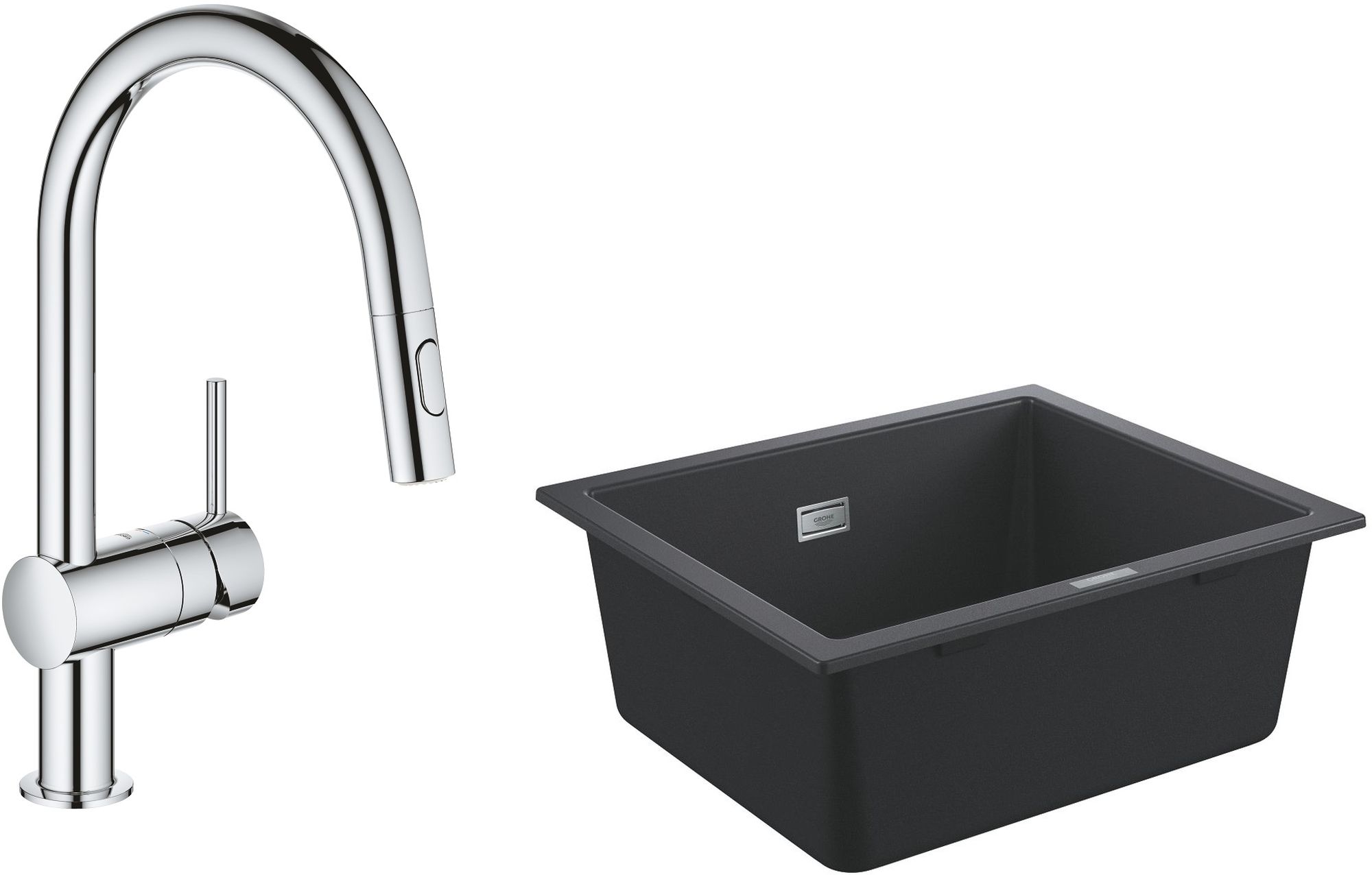 Készlet gránit mosogató Grohe K700 31654AP0, konyhai csaptelep Grohe Minta 32321002