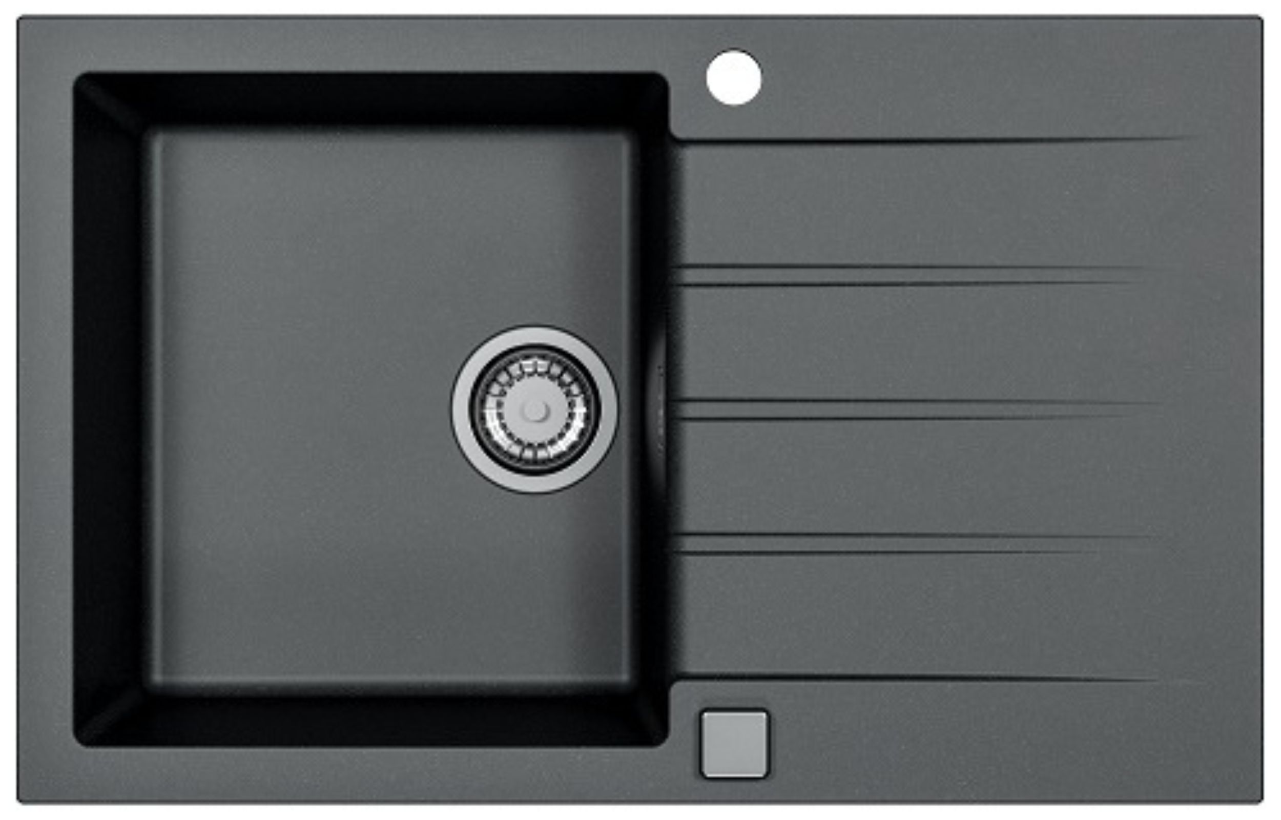 Alveus Cadit gránit mosogató 79x50 cm fekete 1132026