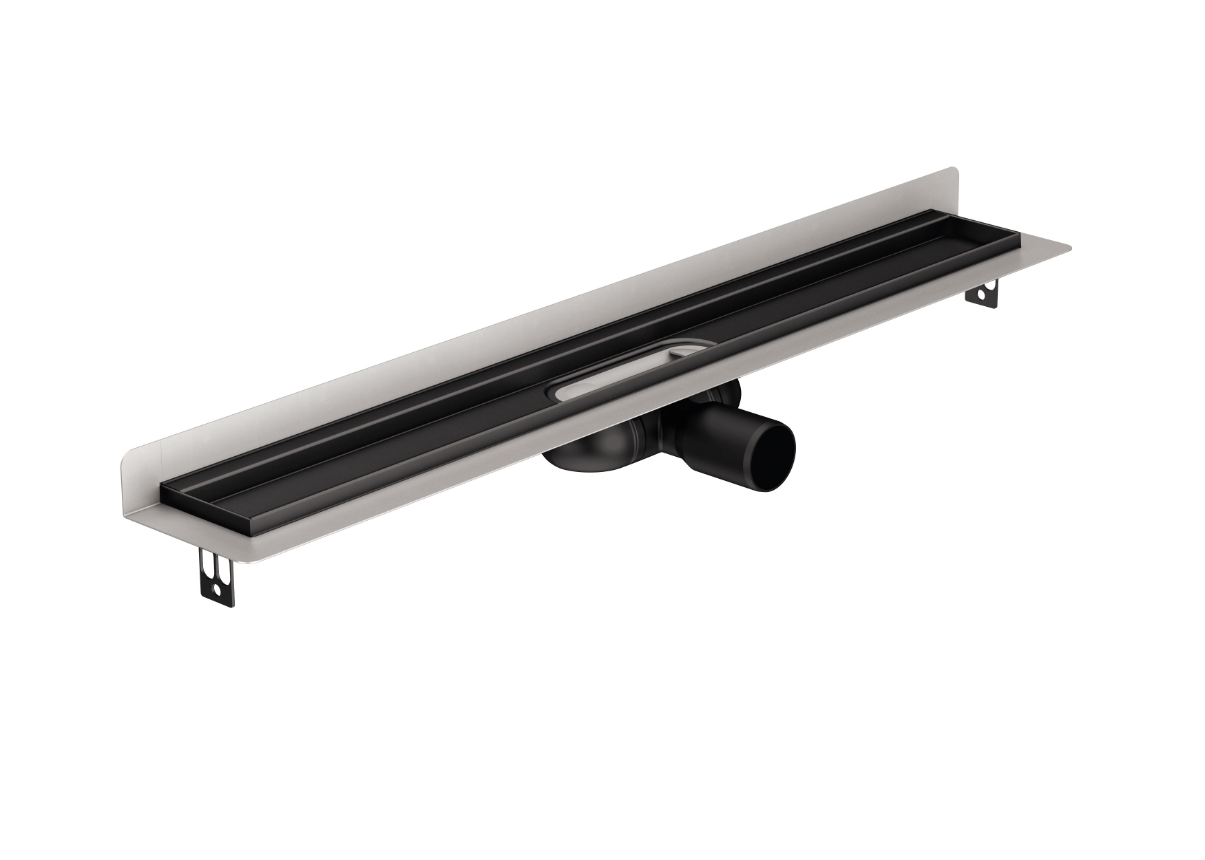ACO ShowerDrain C Black lineáris lefolyó ráccsal 118.5 cm fekete 9010.91.27
