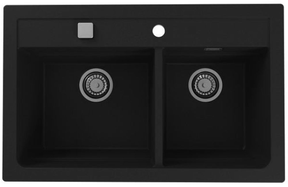 Alveus Atrox gránit mosogató 79x50 cm fekete 1132002