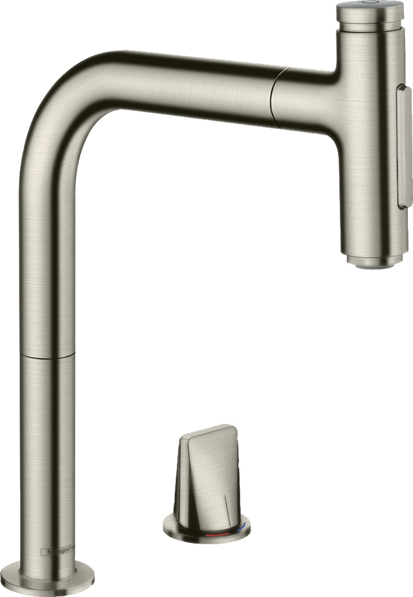 Hansgrohe Metris Select M71 konyhai csaptelep álló rozsdamentes acél 73818800