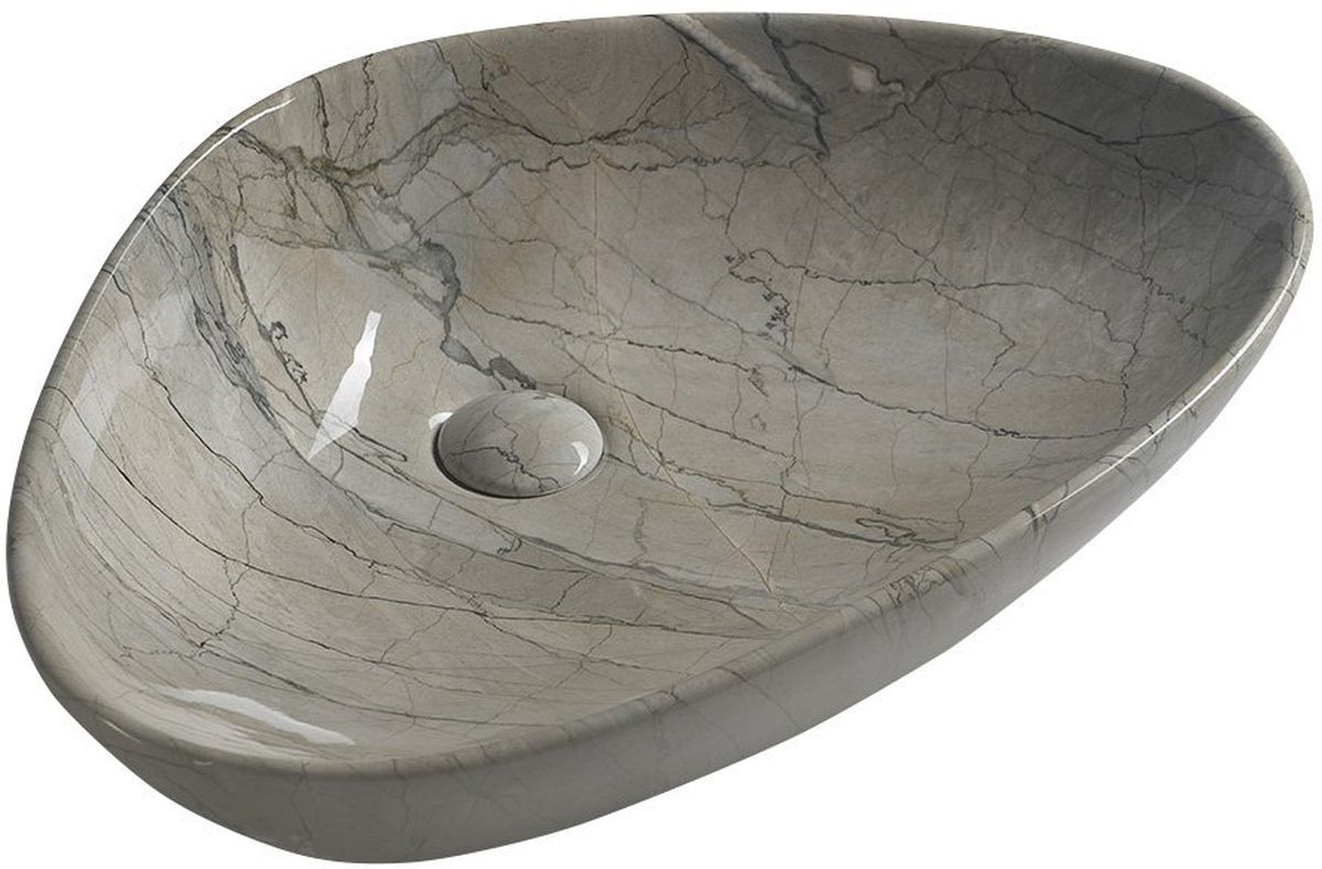 Sapho Dalma mosdótál 58.5x39 cm ovális mosdótálak szürke/kő MM213