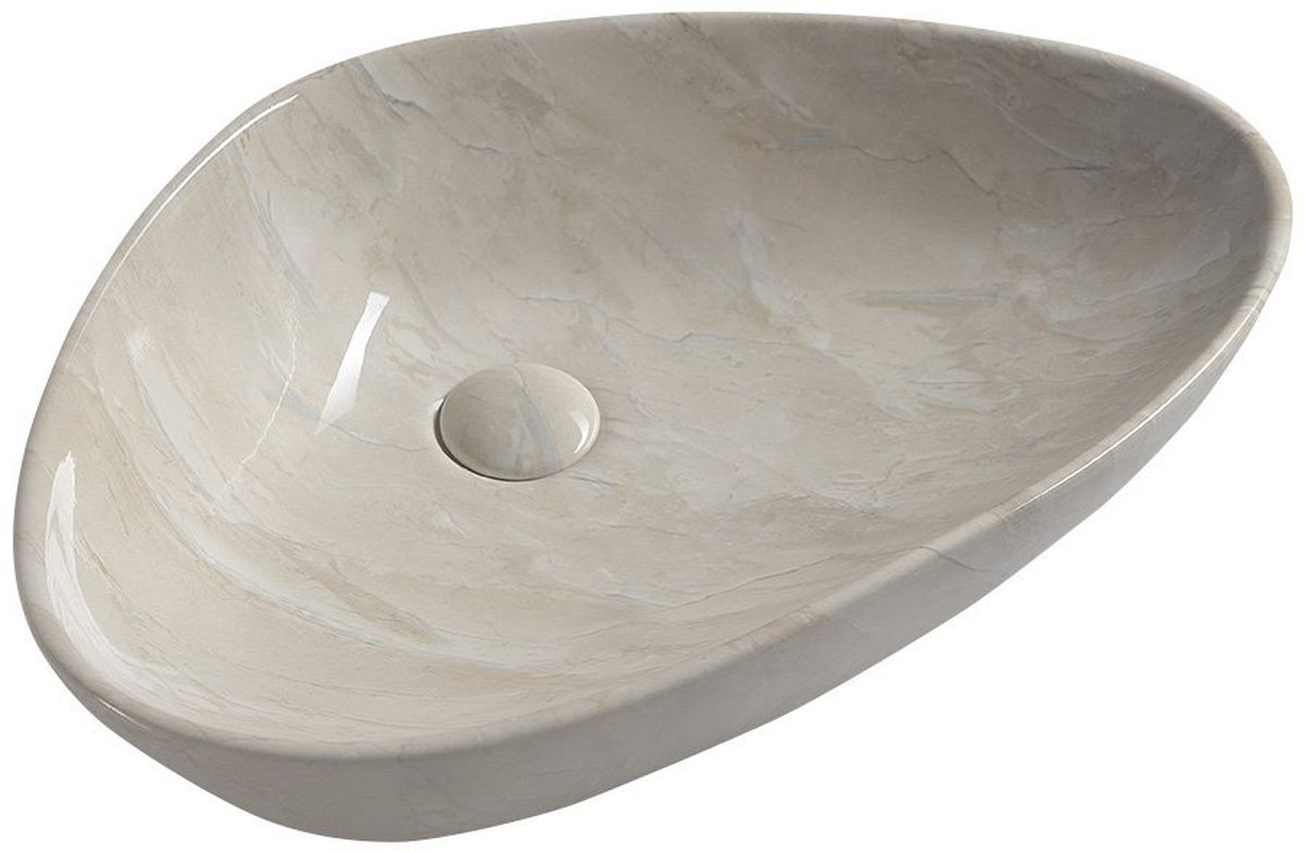 Sapho Dalma mosdótál 58.5x39 cm ovális mosdótálak barna/bézs MM227