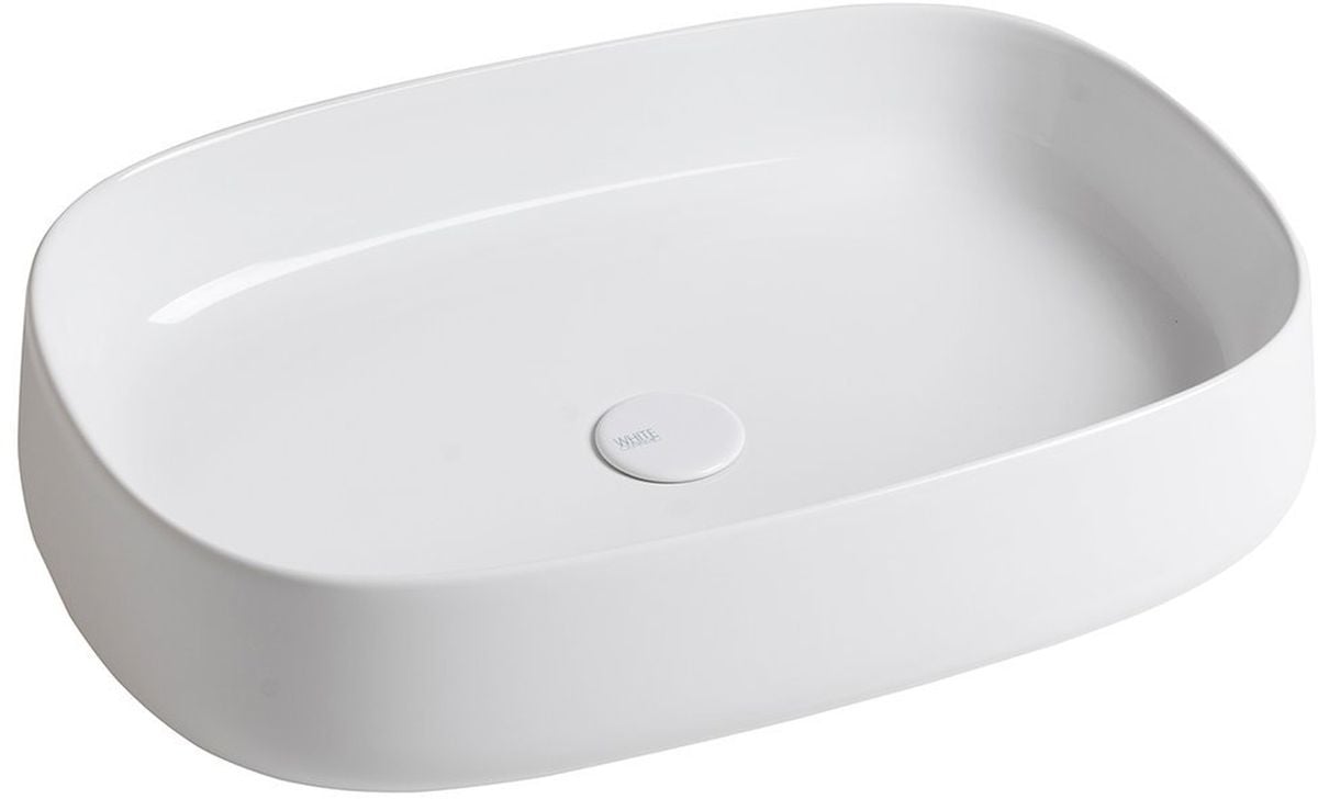 Sapho Jumper mosdótál 60x40 cm ovális mosdótálak fehér WH070