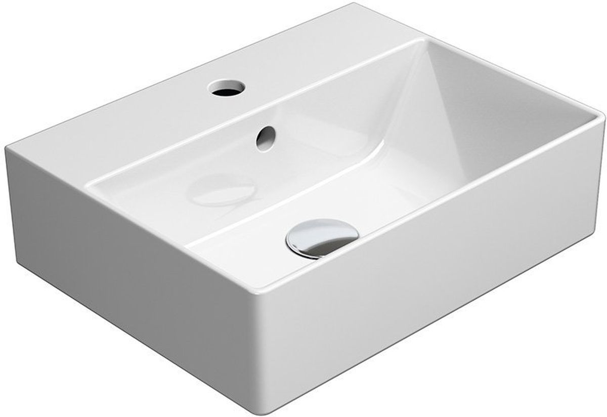 GSI Kube X mosdótál 45x35 cm négyszögletes klasszikus-mosdótálak fehér 9485111