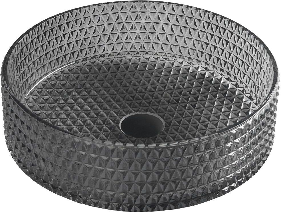Sapho Beauty mosdótál 39.5x39.5 cm kerek mosdótálak fekete TY214