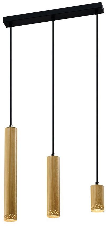 Candellux Tubo függőlámpa 3x25 W fekete-fa 33-79114