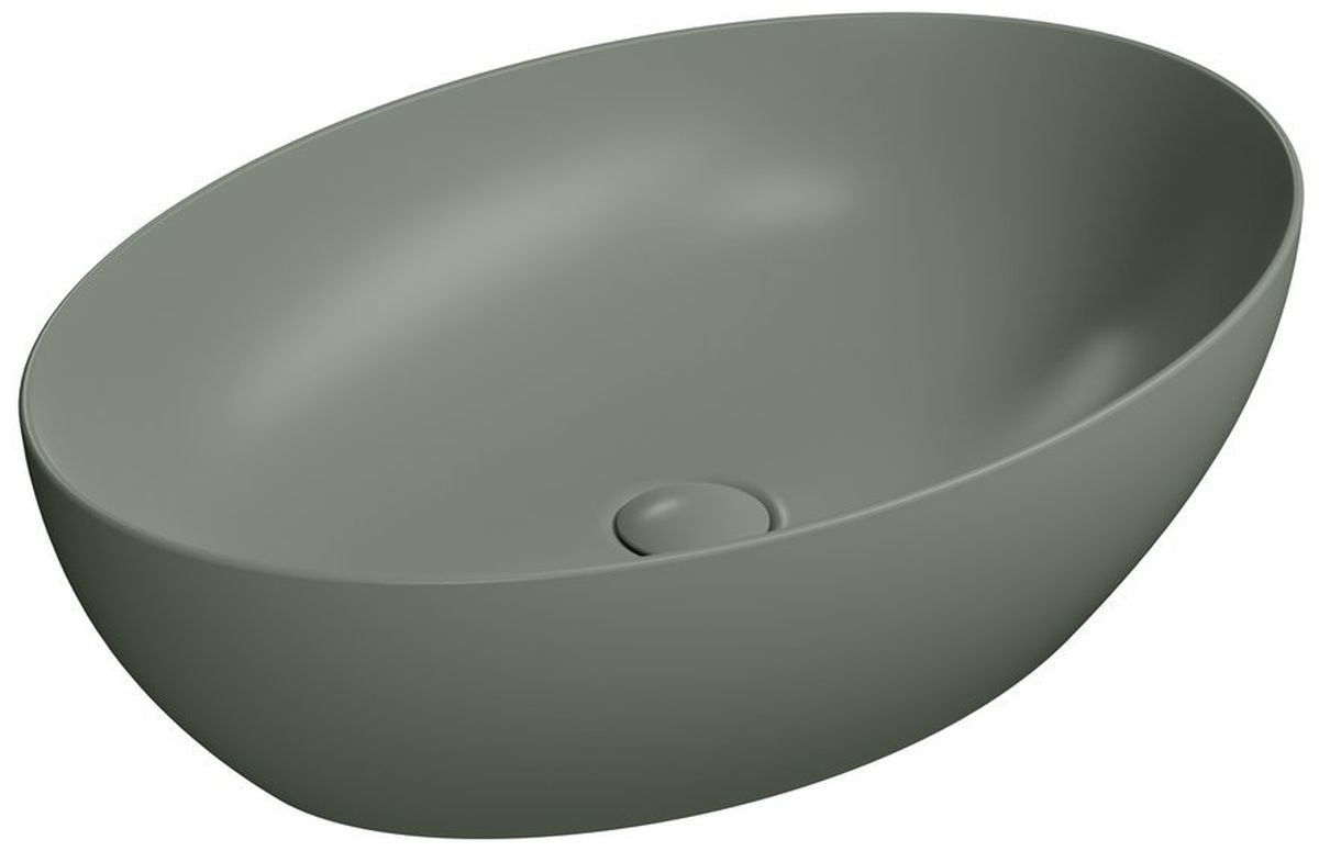 GSI Pura mosdótál 60x42 cm ovális mosdótálak zöld 884204