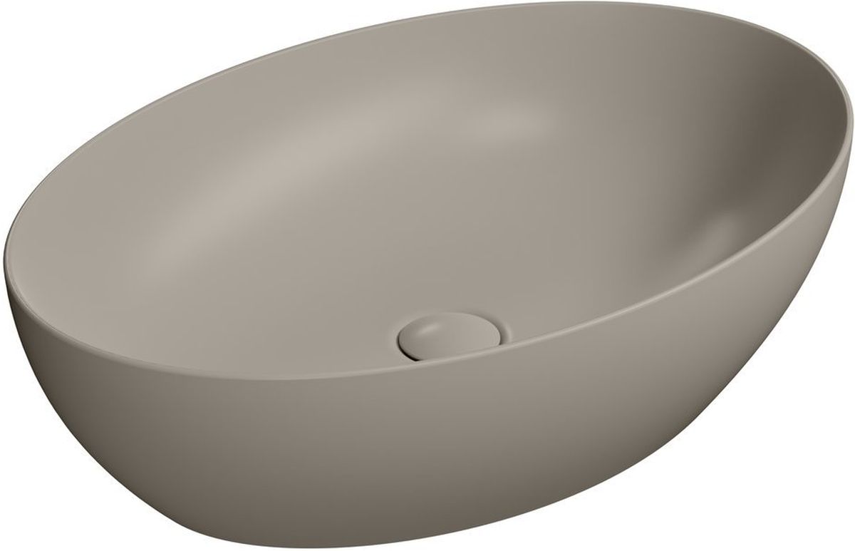 GSI Pura mosdótál 60x42 cm ovális mosdótálak barna/bézs 884205