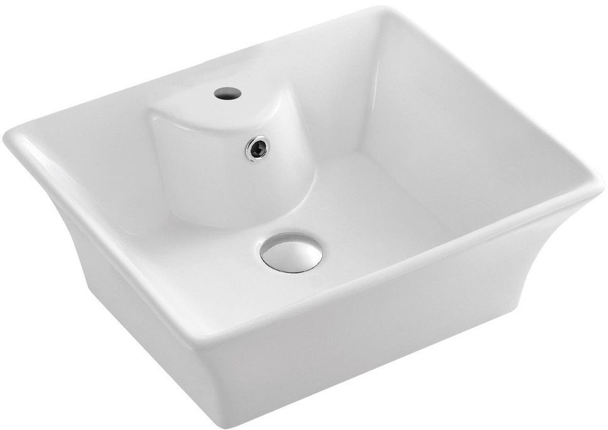 Aqualine mosdótál 49.5x41.5 cm négyszögletes mosdótálak fehér 49411