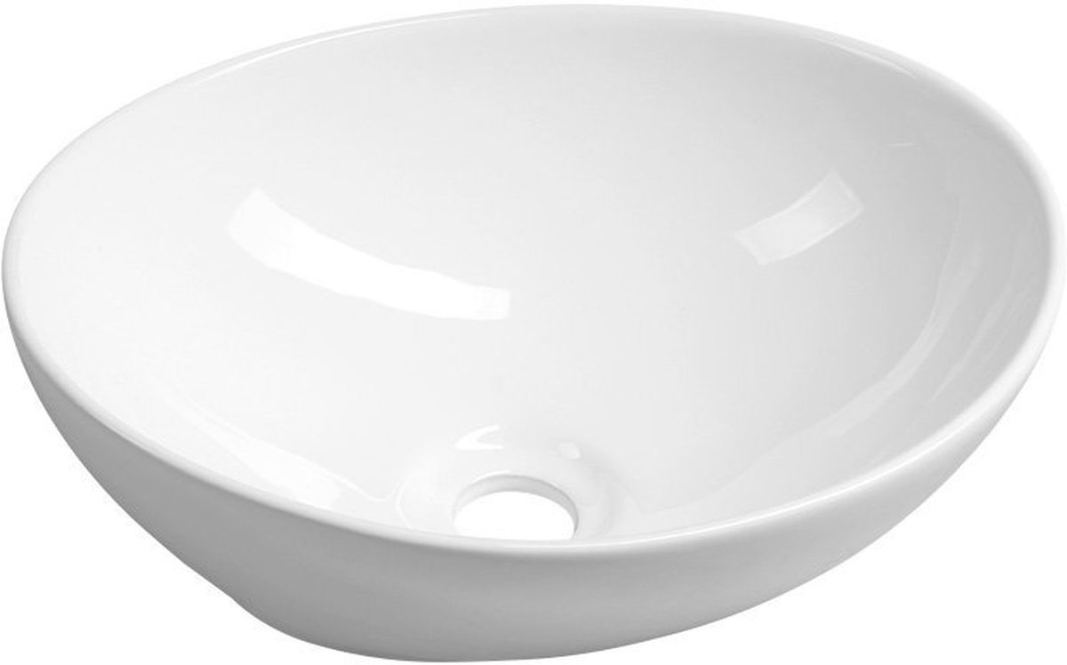Aqualine mosdótál 42x33.5 cm ovális mosdótálak fehér 49412