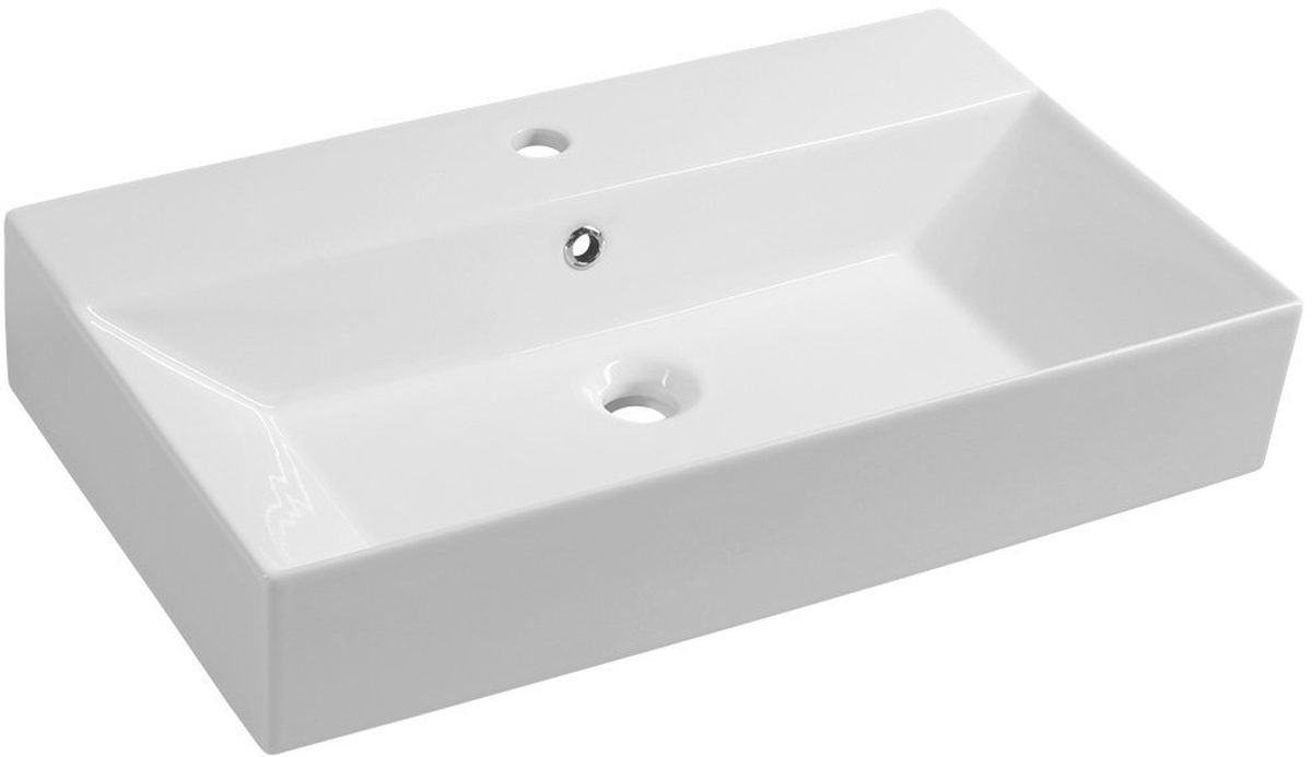 Isvea Sistema mosdótál 70x42 cm négyszögletes klasszikus-mosdótálak fehér 10SF50070