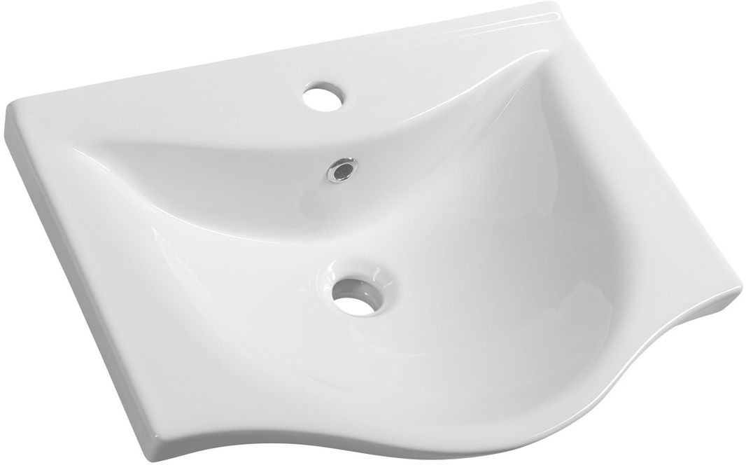 Aqualine Zara mosdótál 54x44.5 cm félkör alakú klasszikus-beépíthető fehér 10055