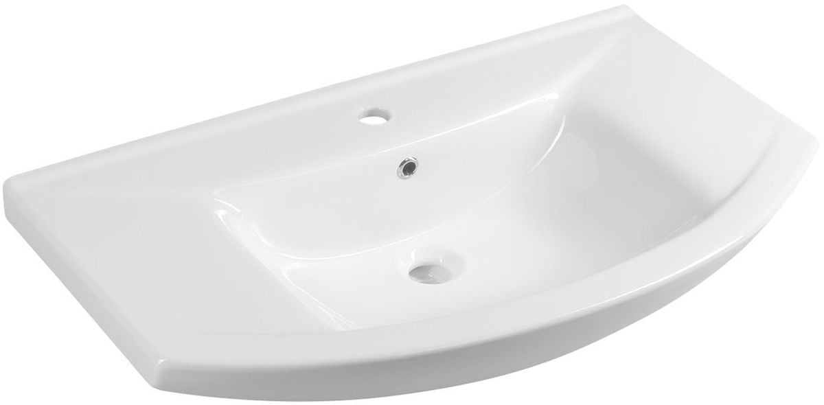 Aqualine Zero mosdótál 86x50 cm félkör alakú klasszikus-beépíthető fehér 6085