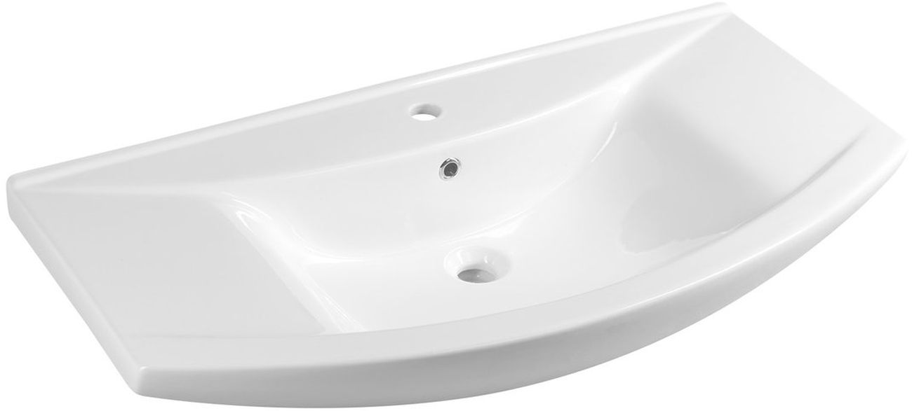 Aqualine Zero mosdótál 97x51 cm félkör alakú klasszikus-beépíthető fehér 6095