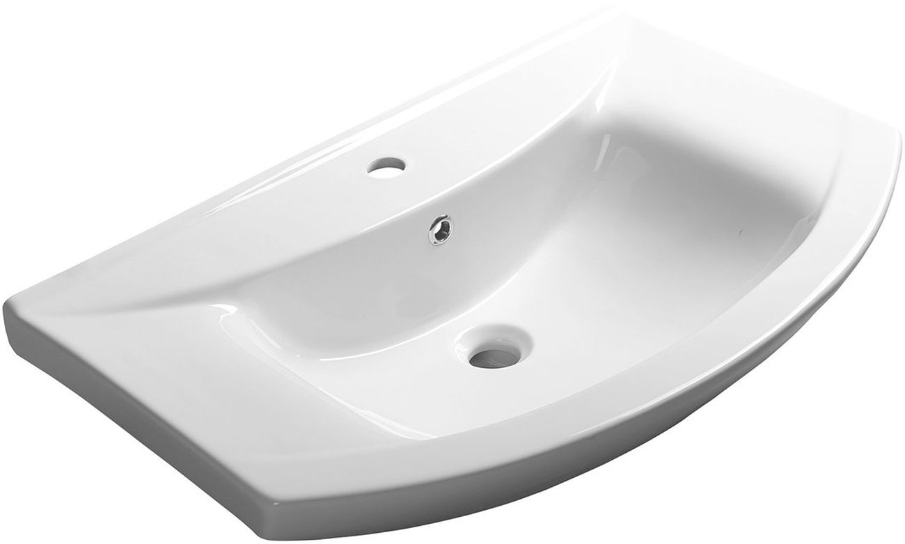 Aqualine Zero mosdótál 75x48.5 cm négyszögletes klasszikus-beépíthető fehér 6075