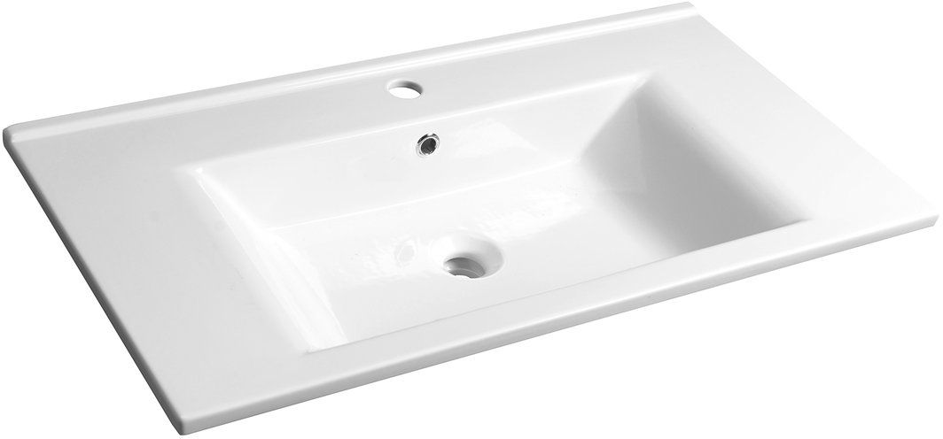 Aqualine Zuno mosdótál 85x45 cm négyszögletes klasszikus-beépíthető fehér 8590913872389