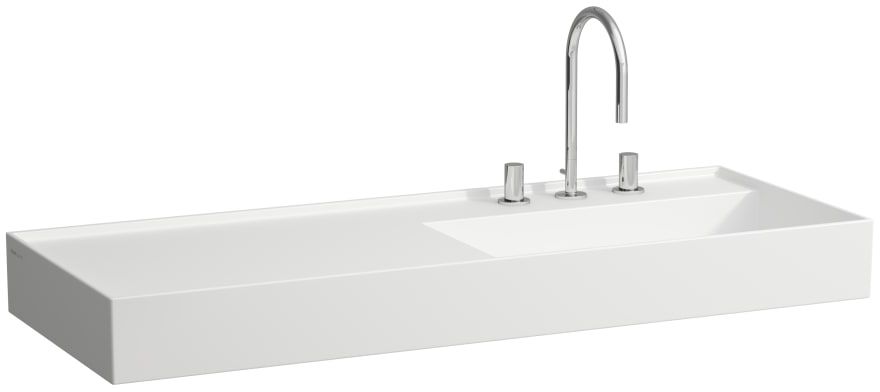 Laufen Kartell mosdótál 120x46 cm négyszögletes beépíthető fehér fényes H8133330001121