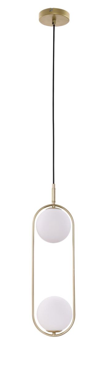 Candellux Cordel függőlámpa 2x28 W fehér-sárgaréz 32-73464