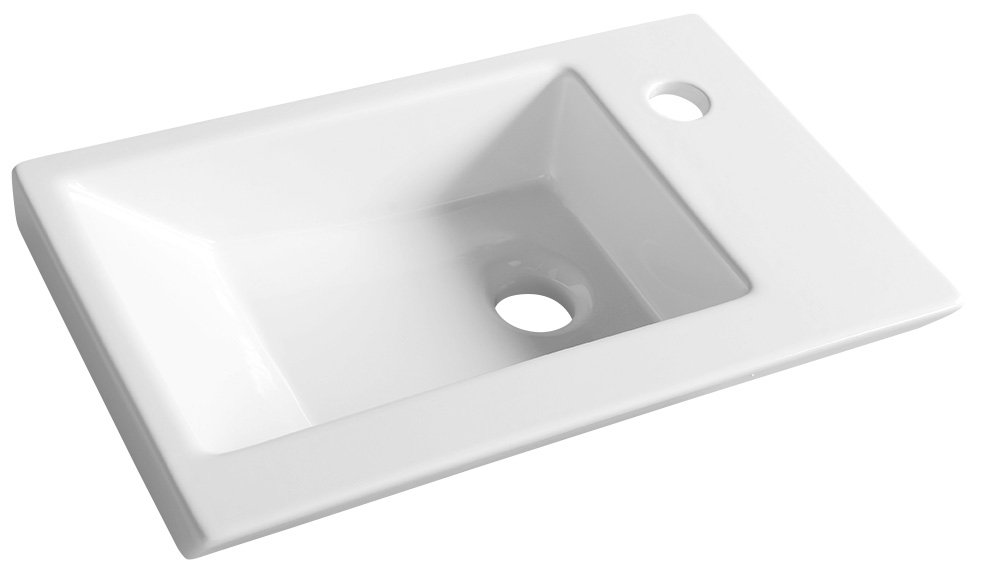 Aqualine Zoran mosdótál 45x27.5 cm négyszögletes beépíthető fehér 4045