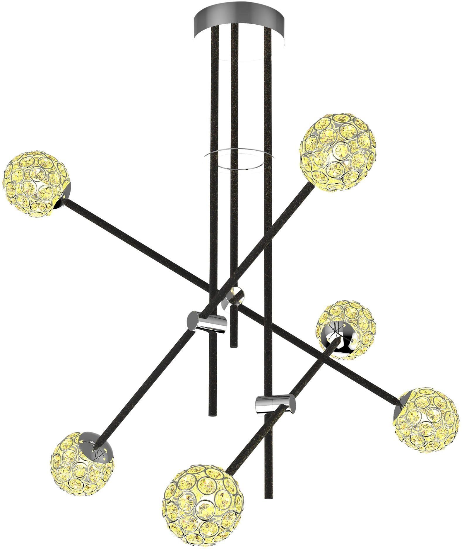 Apeti Paksos függőlámpa 6x5 W fekete A0032-360