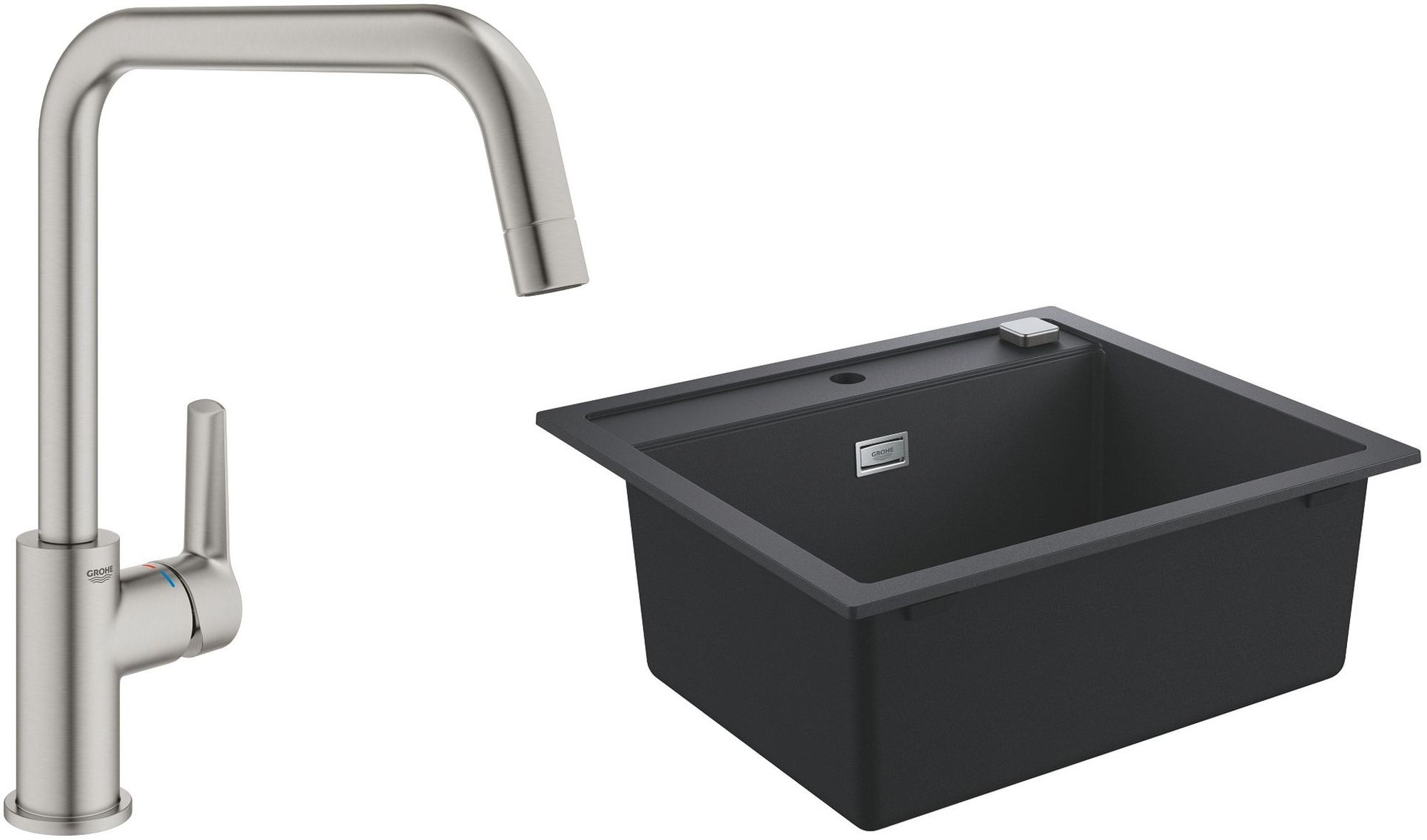 Készlet gránit mosogató Grohe K700 31651AP0, konyhai csaptelep Grohe Start 30470DC0