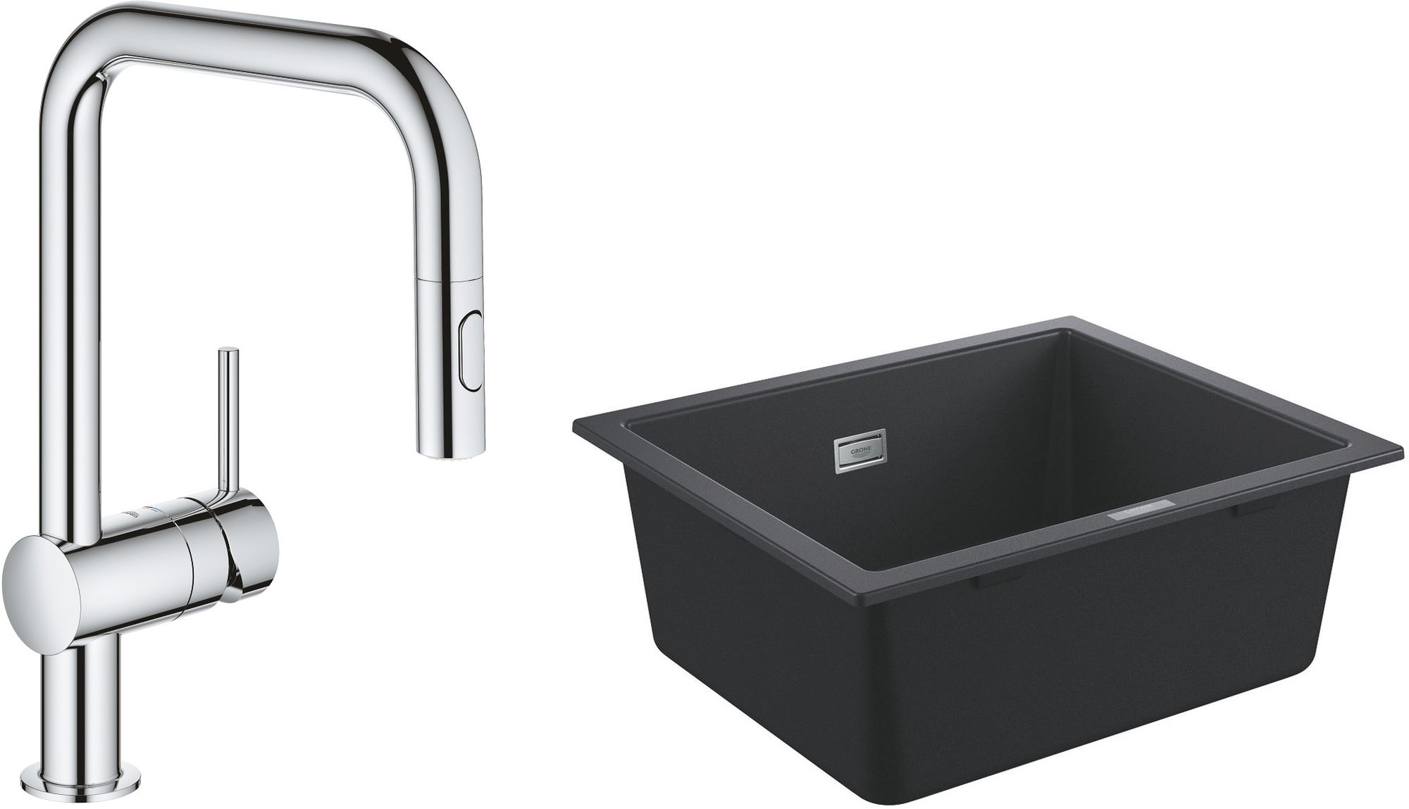 Készlet gránit mosogató Grohe K700 31654AP0, konyhai csaptelep Grohe Minta 32322002