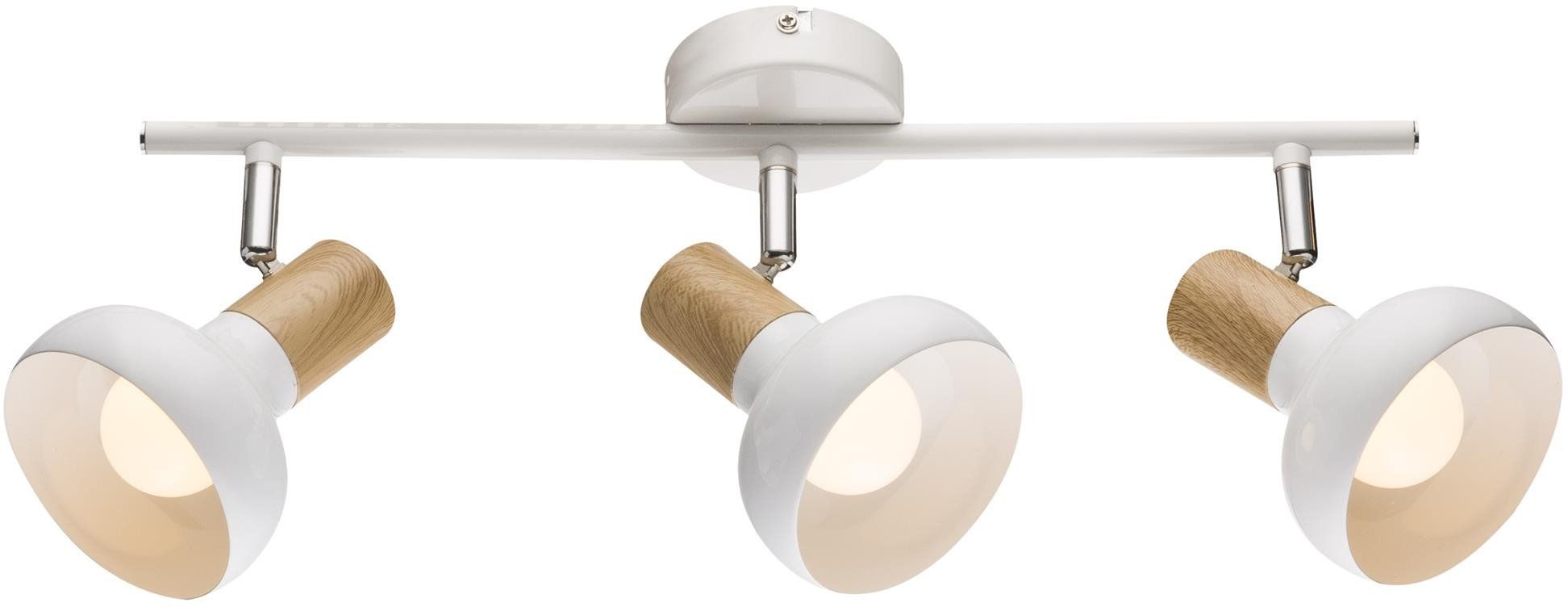 Candellux Puerto mennyezeti lámpa 3x40 W fehér-fa 93-62673