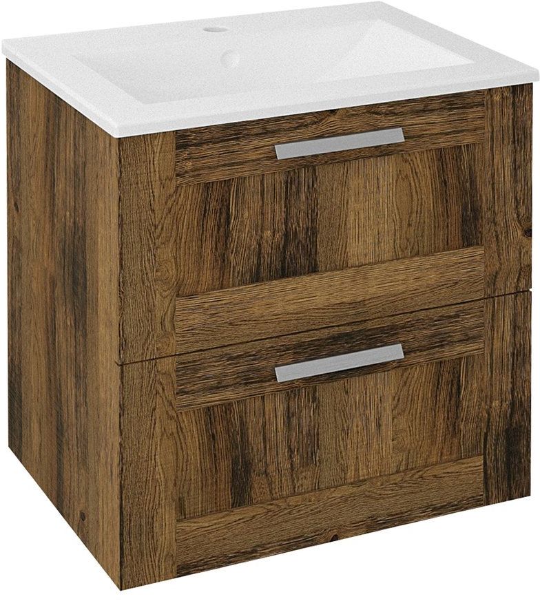 Sapho Amia szekrény 60x45x60 cm mosdókagyló alá akasztható tölgy AM060-1919