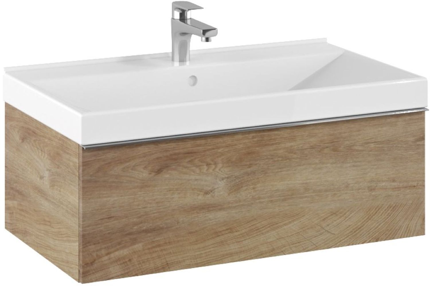 Elita Look szekrény 80x44.9x28.1 cm mosdókagyló alá akasztható tölgy RE010803027050