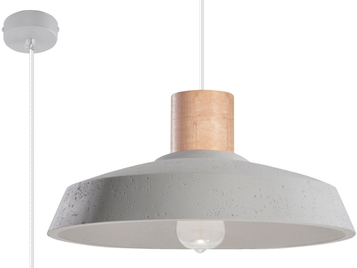 Sollux Lighting Afra függőlámpa 1x60 W szürke/hamvas SL.0282