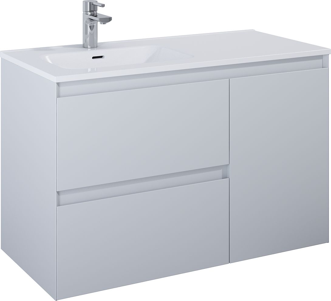 Elita Split szekrény 100x45.8x63.5 cm mosdókagyló alá akasztható szürke RE011006057040