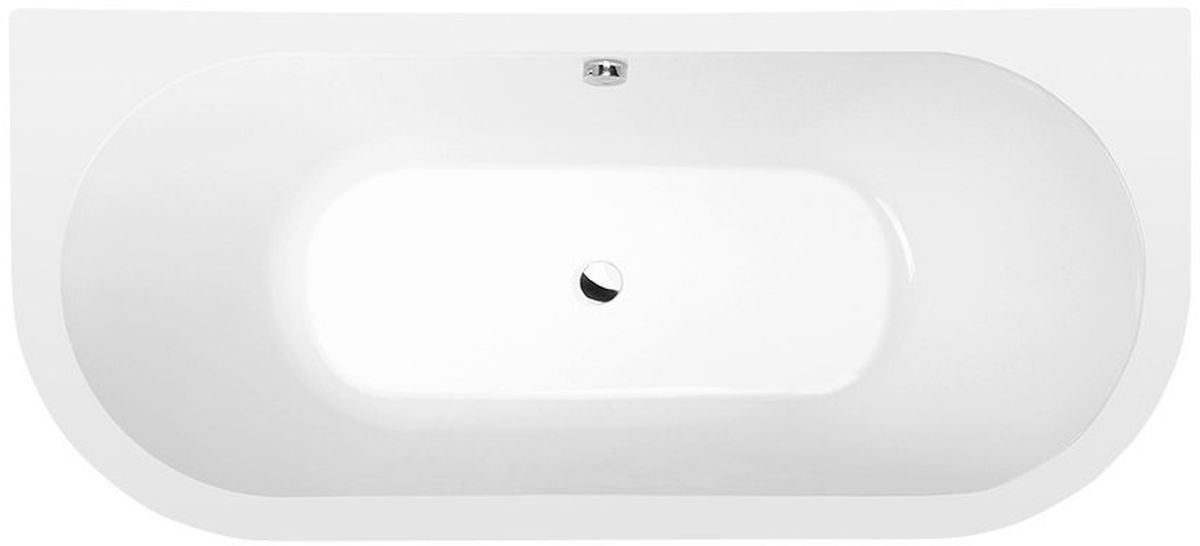 Polysan Viva fal mellé szerelhető fűrdőkád 170x75 cm ovális fehér 89119M