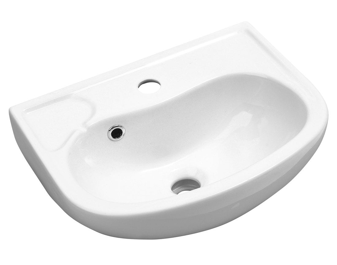 Isvea Small mosdótál 45x35 cm félkör alakú klasszikus fehér 10TP71045