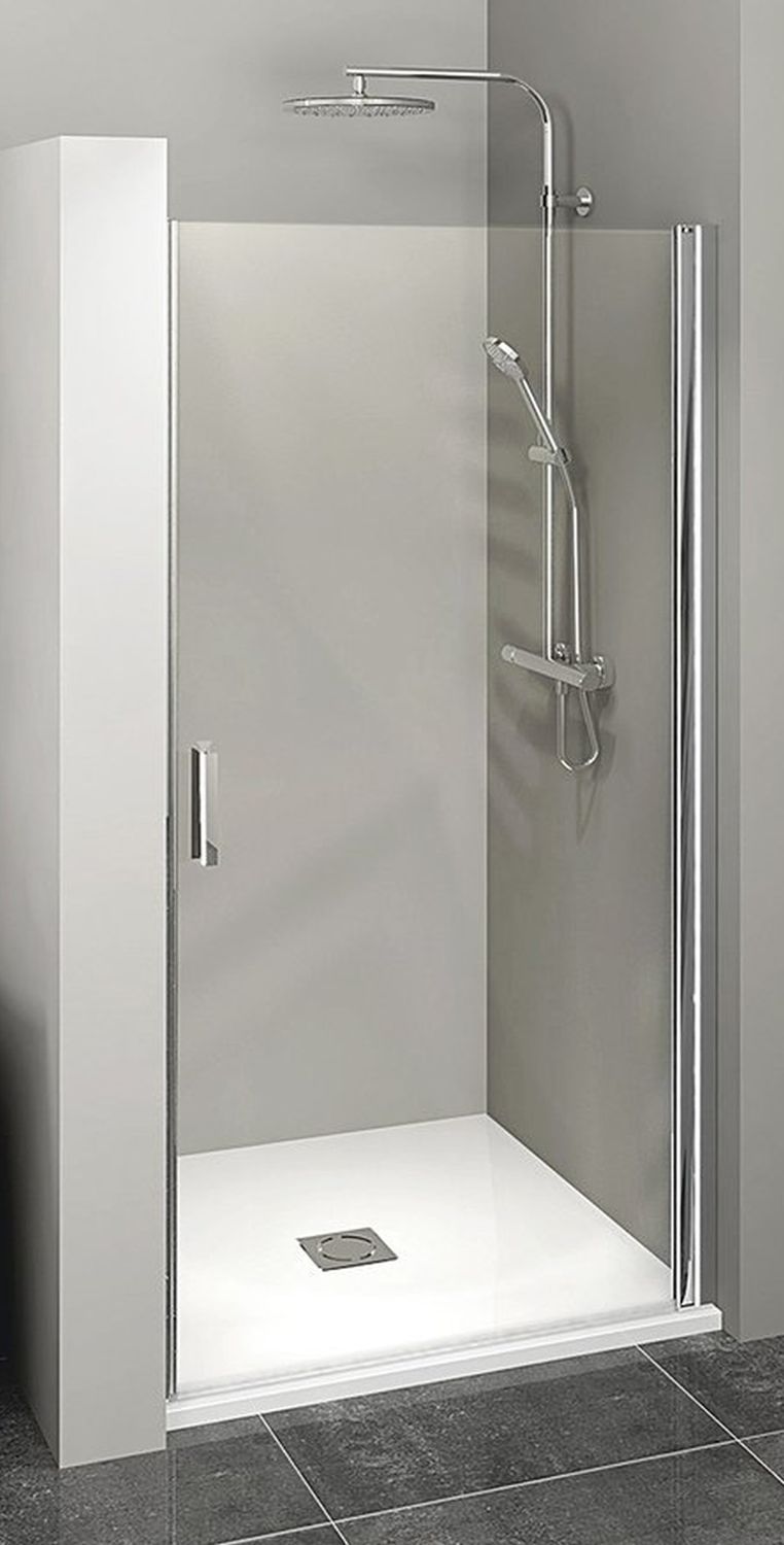 Polysan Zoom Line zuhanyajtók 90 cm dönthető króm fényes/átlátszó üveg ZL1290