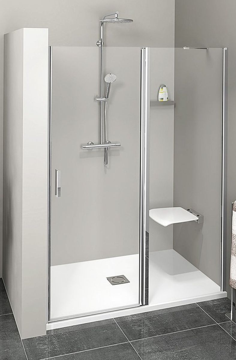 Polysan Zoom Line zuhanyajtók 120 cm dönthető króm fényes/átlátszó üveg ZL1312